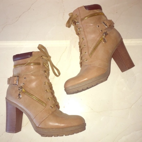 guess boots beige